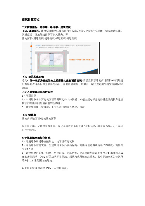 建筑面积相关学习要点