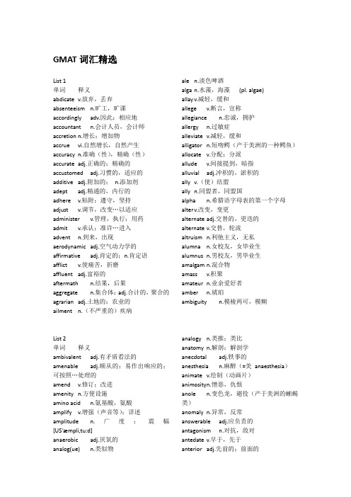 红宝书gmat词汇精选1