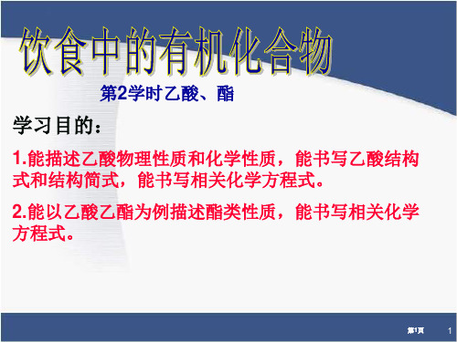 乙酸酯教学专业知识公开课一等奖优质课大赛微课获奖课件