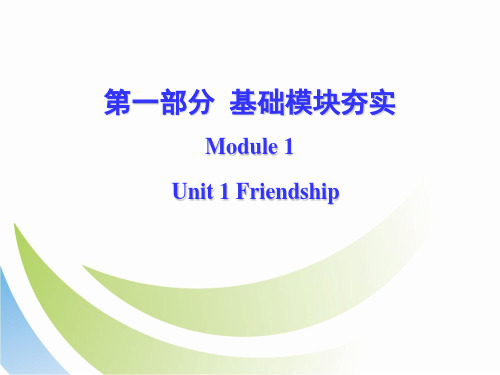 高中英语必修一(新课标人教版)课文课件-Unit 1 Friendship