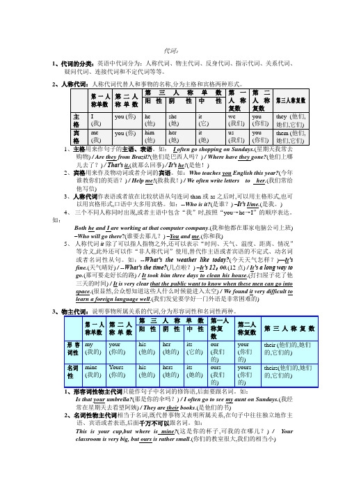 英语语法代词