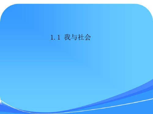 1.1 我与社会 课件 (共31张)