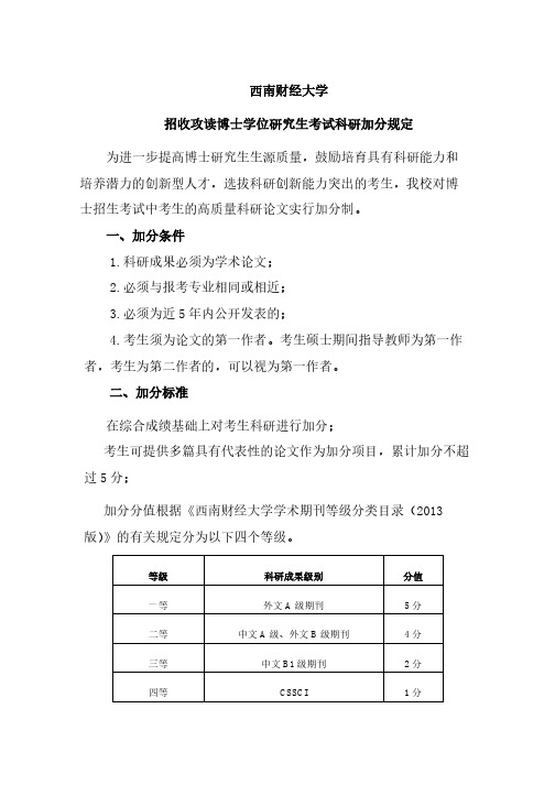 科研加分规定