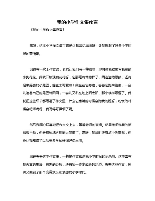 我的小学作文集序言