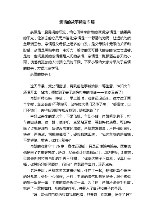 亲情的故事精选5篇