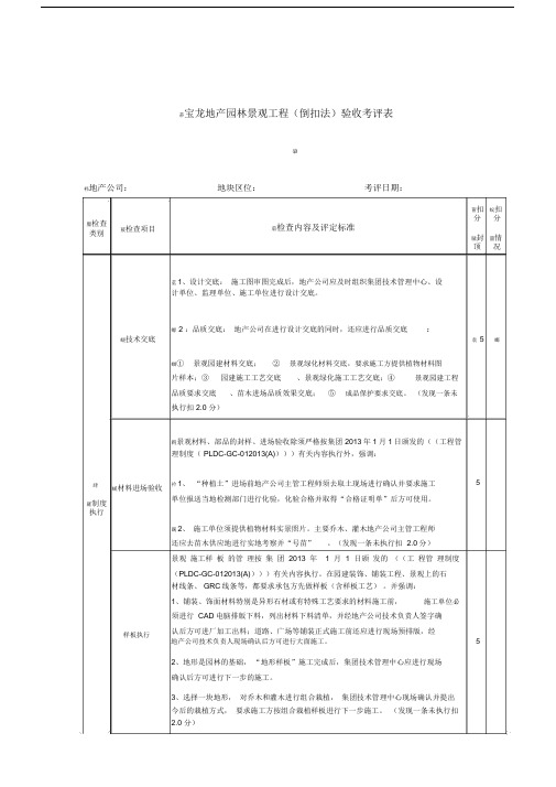 (完整版)园林景观工程质量考核评分细则.doc