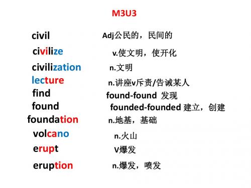 牛津英语M3U3 词汇