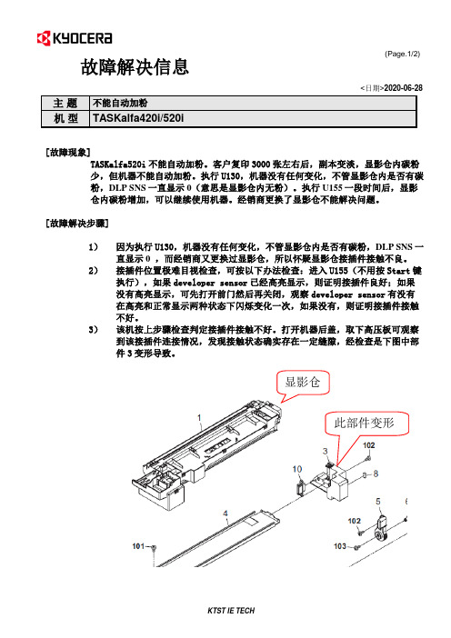 故障信息——TASKalfa420_520不能自动加粉