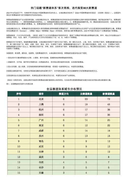 热门话题“新赛道体系”首次亮相，迭代裂变80大新赛道