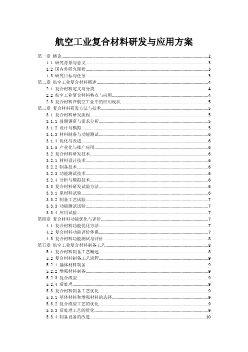 航空工业复合材料研发与应用方案