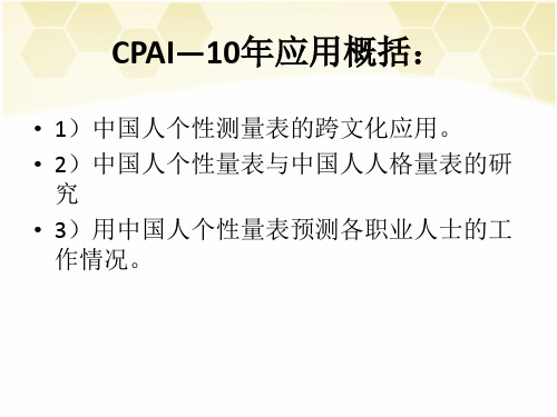 cpai量表简介