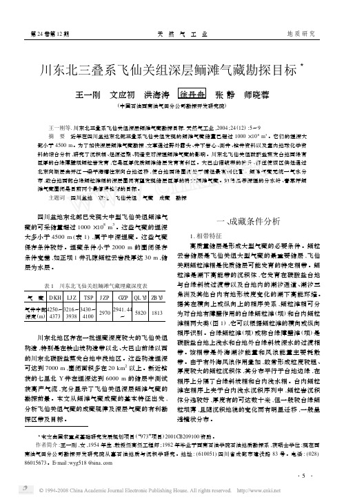 川东北三叠系飞仙关组深层鲕滩气藏勘探目标