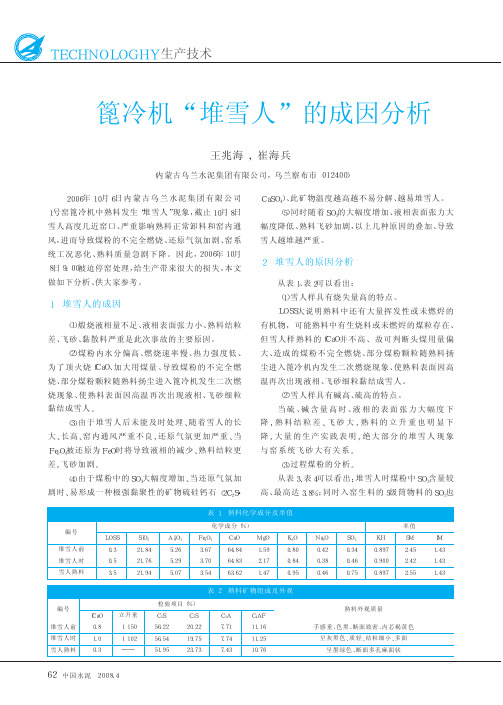 篦冷机_堆雪人_的成因分析