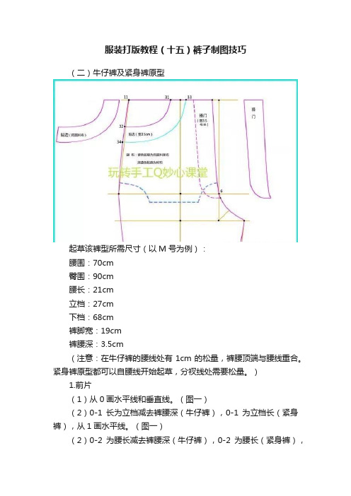 服装打版教程（十五）裤子制图技巧