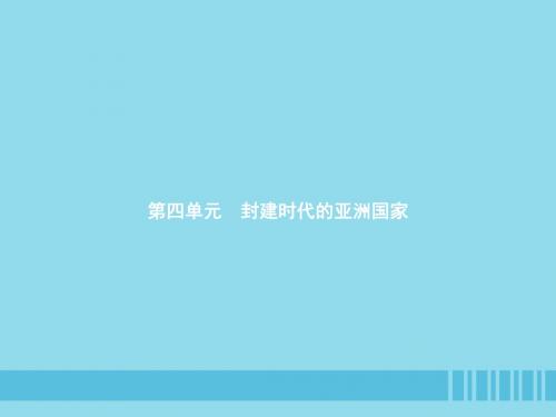 2018_2019学年九年级历史上册第四单元封建时代的亚洲国家第11课古代日本课件新人教版