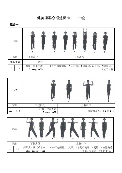 全国健美操大众锻炼标准第三套大众一级动作图解