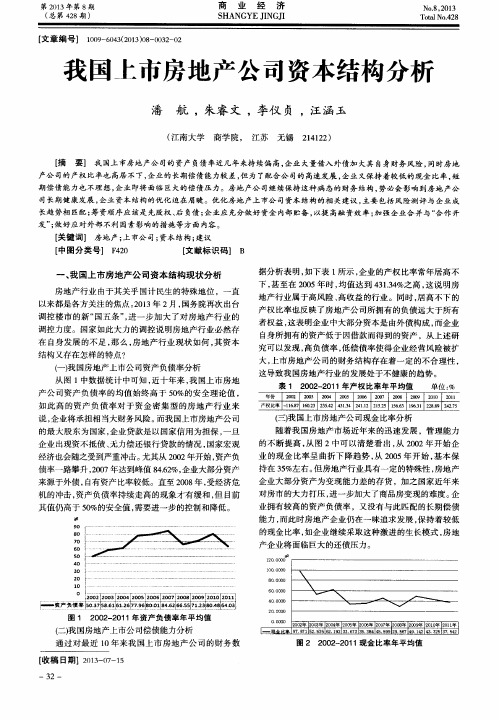 我国上市房地产公司资本结构分析