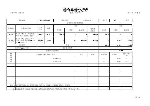 淤泥开挖预算