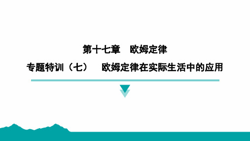 17专题特训(七) 欧姆定律在实际生活中的应用课件-2023-2024学年物理人教版九年级全一册