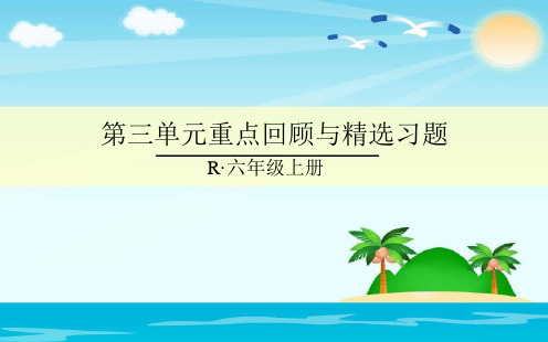 人教数学6年级上册第三单元重点回顾+精选习题