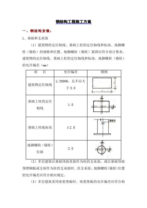 钢结构工程施工方案