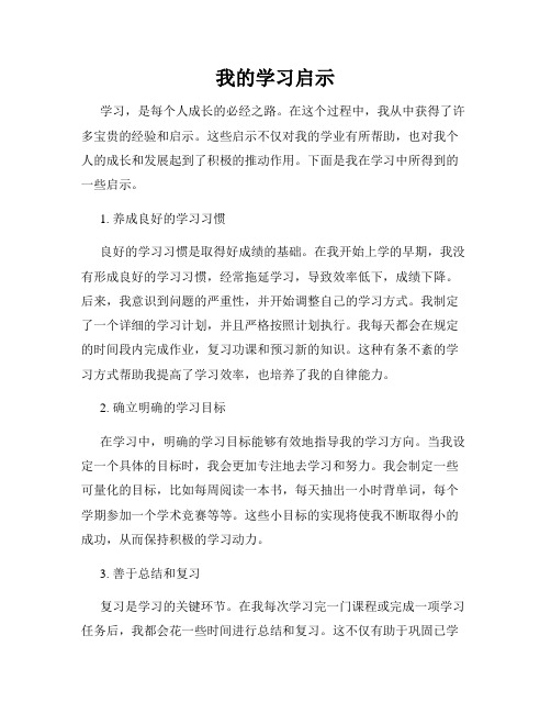 我的学习启示