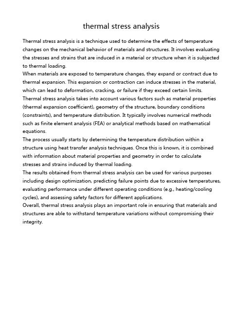 thermal stress analysis