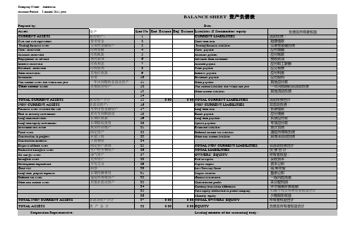 会计报表 (英文版)