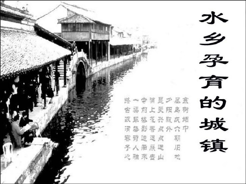 《水乡孕育的城镇》一方水土养一方人课件PPT