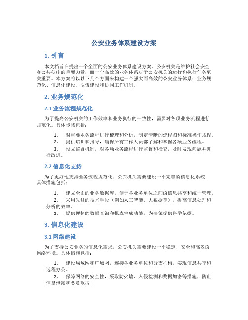 公安业务体系建设方案