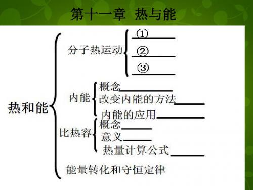 山东省龙口市诸由观镇诸由中学中考物理 热和能复习课件 新人教版