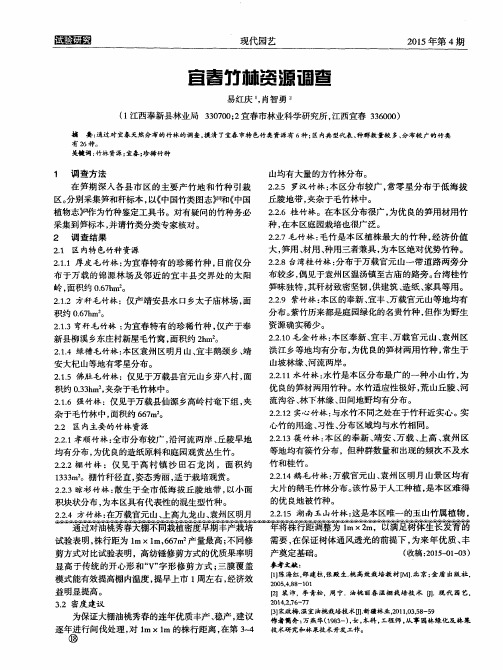 宜春竹林资源调查