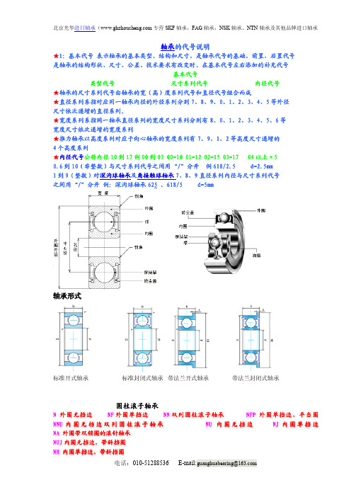 轴承的代号说明大全