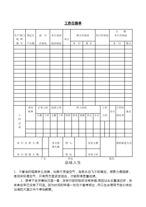 工作日报单.doc