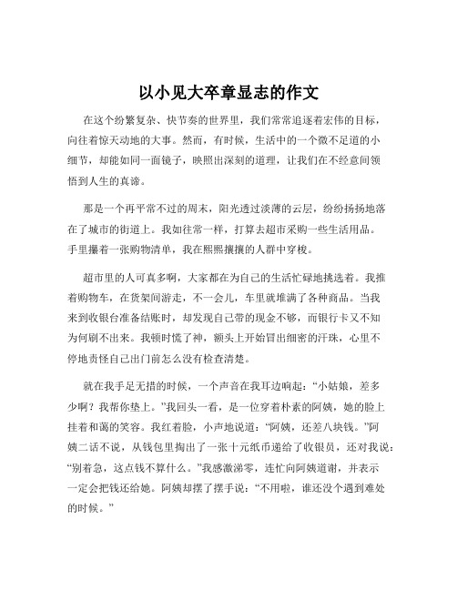 以小见大卒章显志的作文