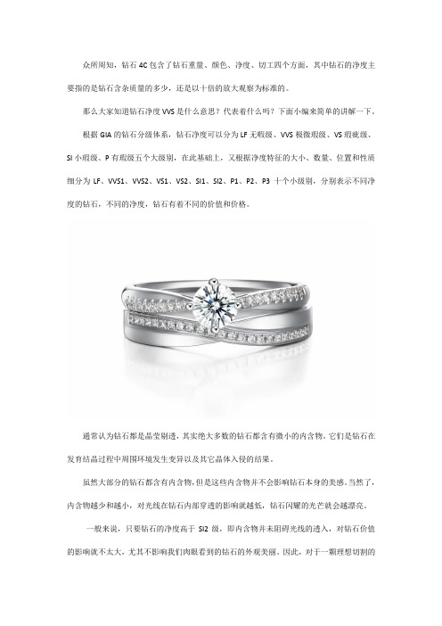 ITEN钻石净度vvs是什么意思