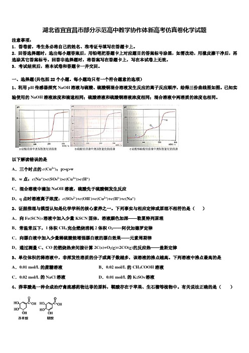 湖北省宜宜昌市部分示范高中教学协作体新高考仿真卷化学试题及答案解析