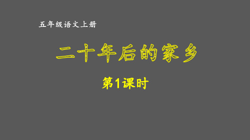 人教部编五年级语文上册第四单元《二十年后的家乡》课件