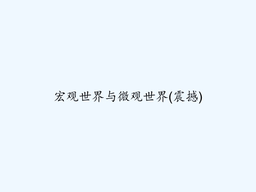 宏观世界与微观世界(震撼) PPT