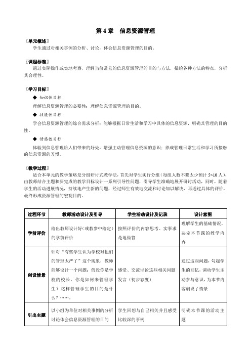 高中信息技术《信息资源管理》2