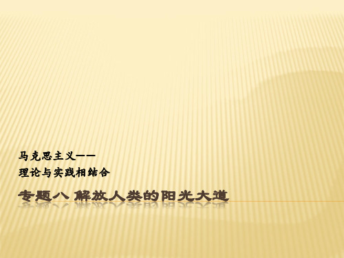 专题八 解放人类的阳光大道 课件--2024届高三人民版历史一轮复习