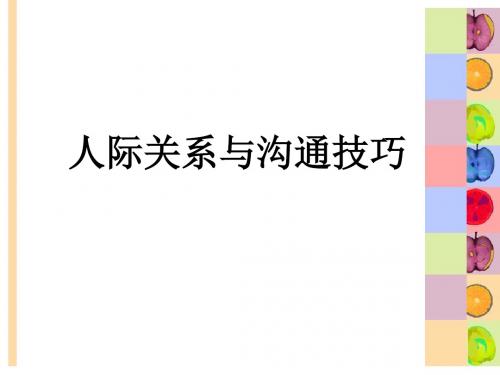 人际关系与沟通技巧培训课件PPT(共 40张)