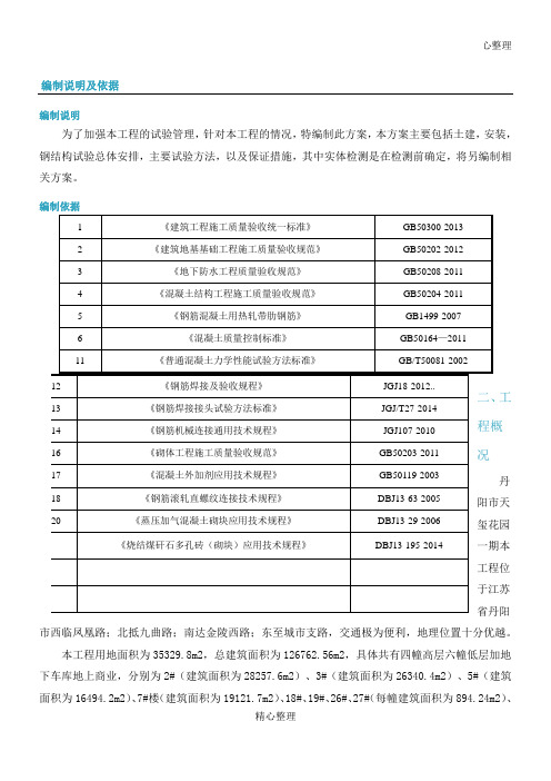 检验批划分施工方案