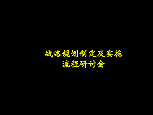 战略规划制定及实施流程研讨会(PPT 76页)3