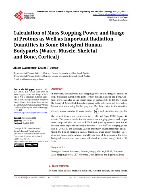 Calculation_of_Mass_Stopping_Power_and_Range_of_Pr