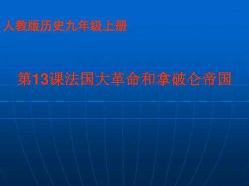 人教版历史课件：《法国大革命和拿破仑帝国》PPT35