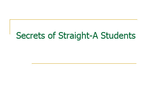 unit 1 secrets of straight a students