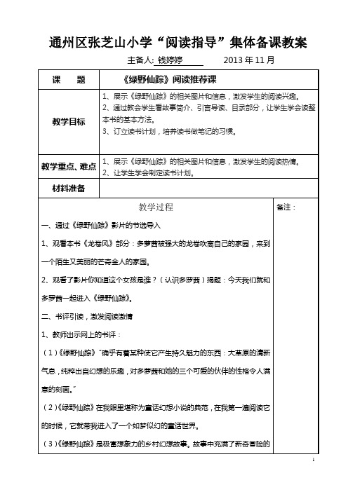 绿野仙踪推荐课