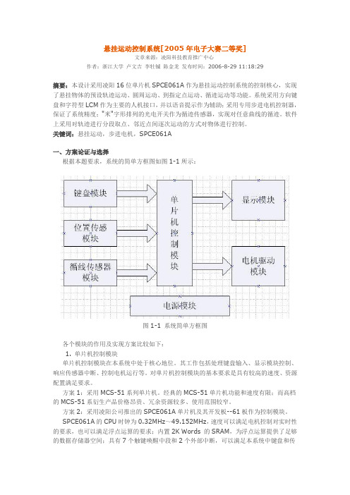 悬挂运动控制系统