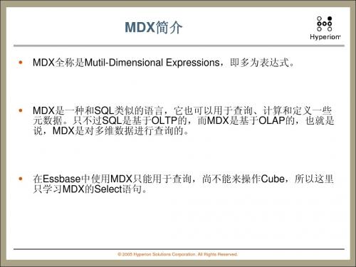 MDX简介